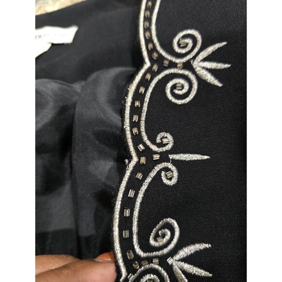 Justin Taylor Woman's Size 14 Black Lined , Beaded, Ebellished Blazer, Jacket - Picture 9 of 9